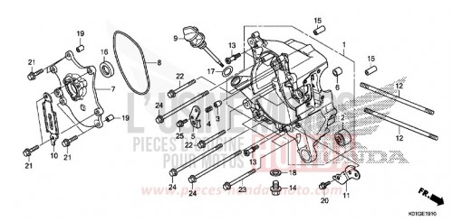 RIGHT CRANKCASE SH125ADG de 2016